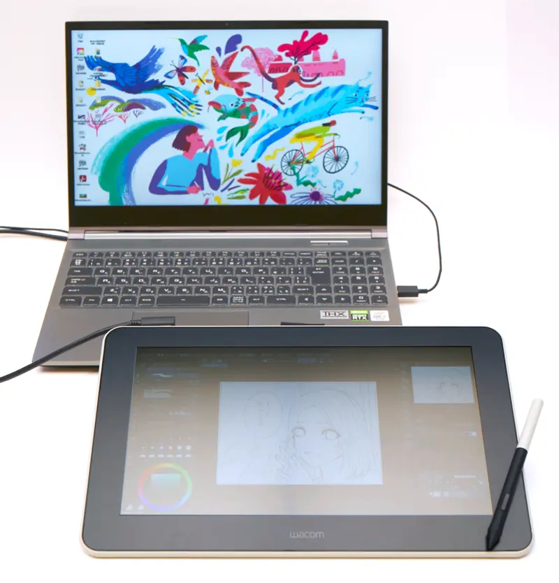 PCとペンタブレット